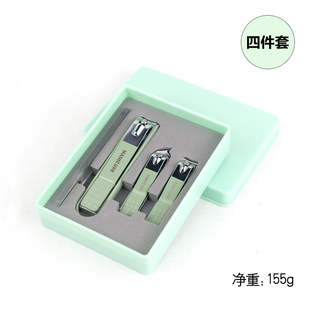 German craftsmanship stainless steel nail clipper set anti-splash nail clipper oblique nail clipper with logo printable