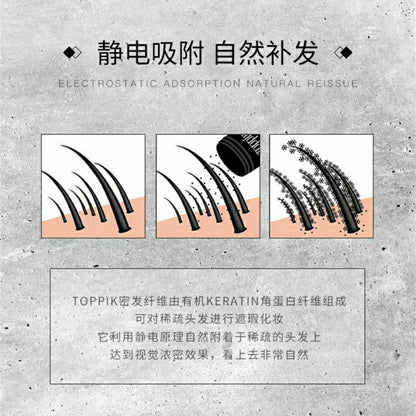 toppik American top-rich hair-increasing dense hair artifact wig replacement male and female thick hair line protein fiber powder