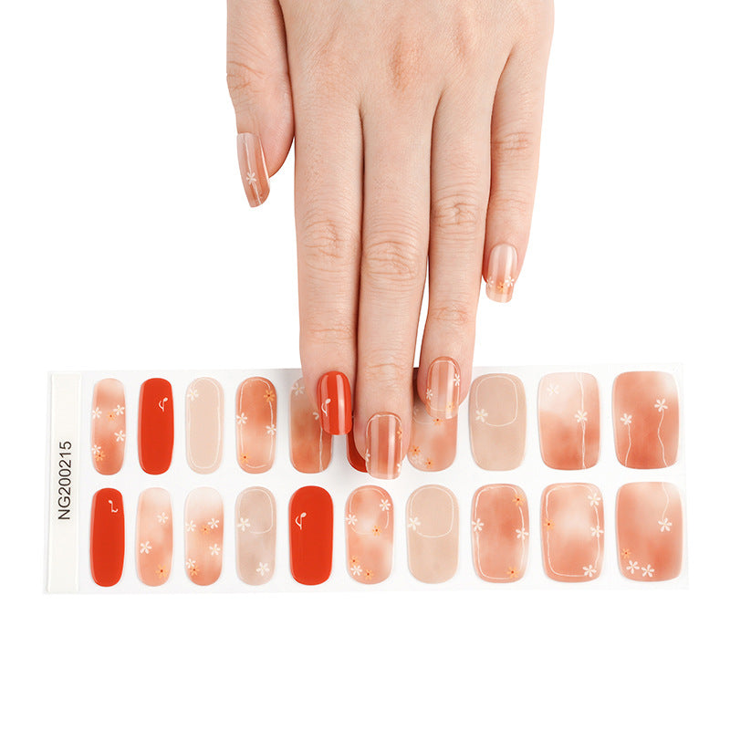 Flash cross-border gel nail stickers wholesale 20 finger phototherapy lamp nail polish gel nail stickers half-baked nail stickers wholesale