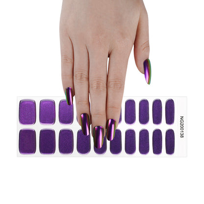 Flash cross-border gel nail stickers wholesale 20 finger phototherapy lamp nail polish gel nail stickers half-baked nail stickers wholesale