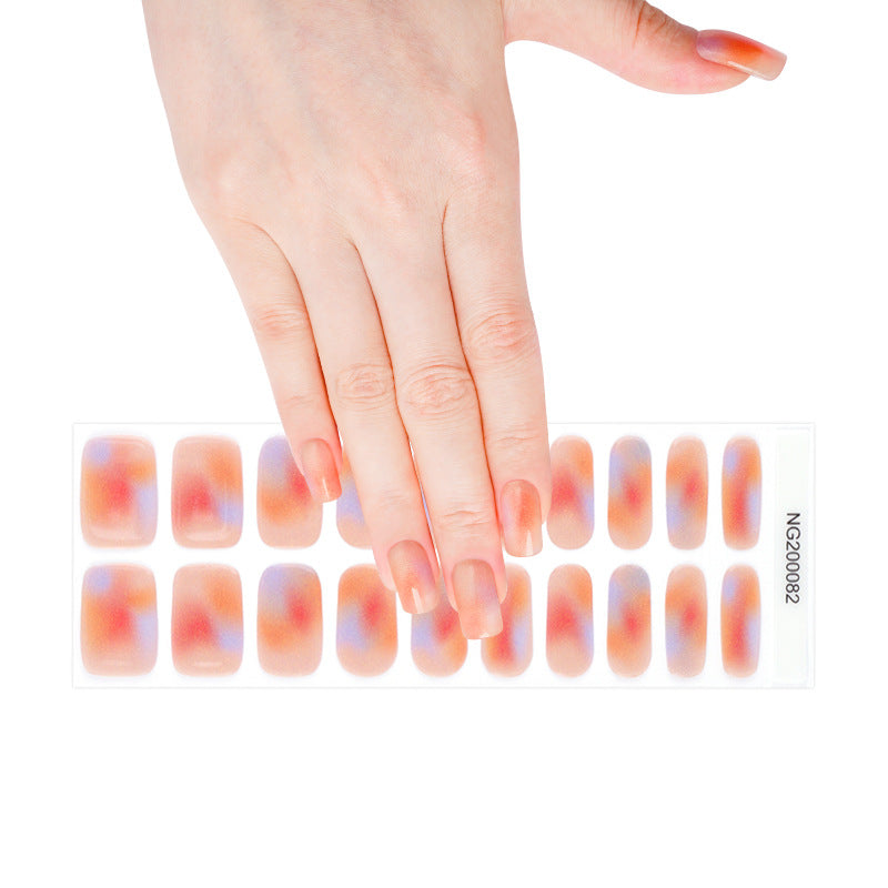 Manufacturers source light gel manicure stickers semi-cured Korean nail polish gel nail stickers half-baked manicure stickers half-baked