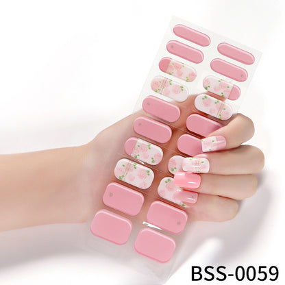 Zhengxiang custom gel nail stickers light therapy European and American nail stickers Amazon baked light checkerboard nail stickers