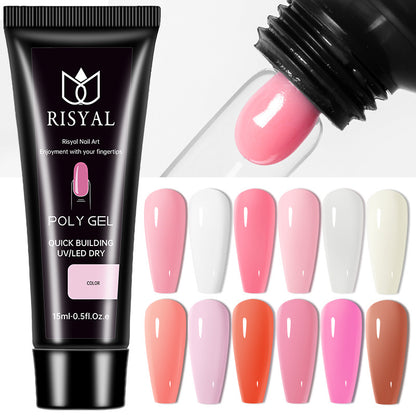 Crystal extension glue nail polish wholesale Poly Gel nail rapid extension 15ml phototherapy paper-free jelly glue