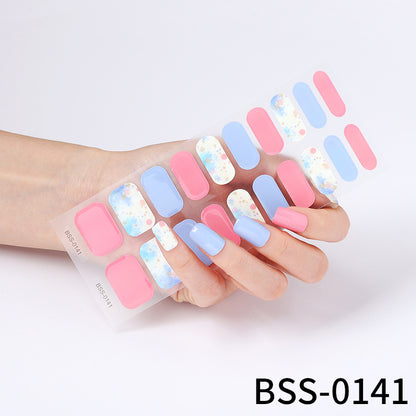 Zhengxiang custom gel nail stickers light therapy European and American nail stickers Amazon baked light checkerboard nail stickers