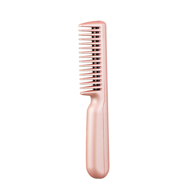 Cross-border portable straight hair comb USB hair straightener comb multi-functional curly hair straight hair dual-purpose comb for girls traveling.