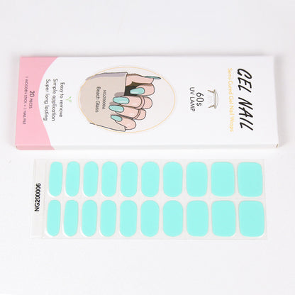 Flash cross-border gel nail stickers wholesale 20 finger phototherapy lamp nail polish gel nail stickers half-baked nail stickers wholesale