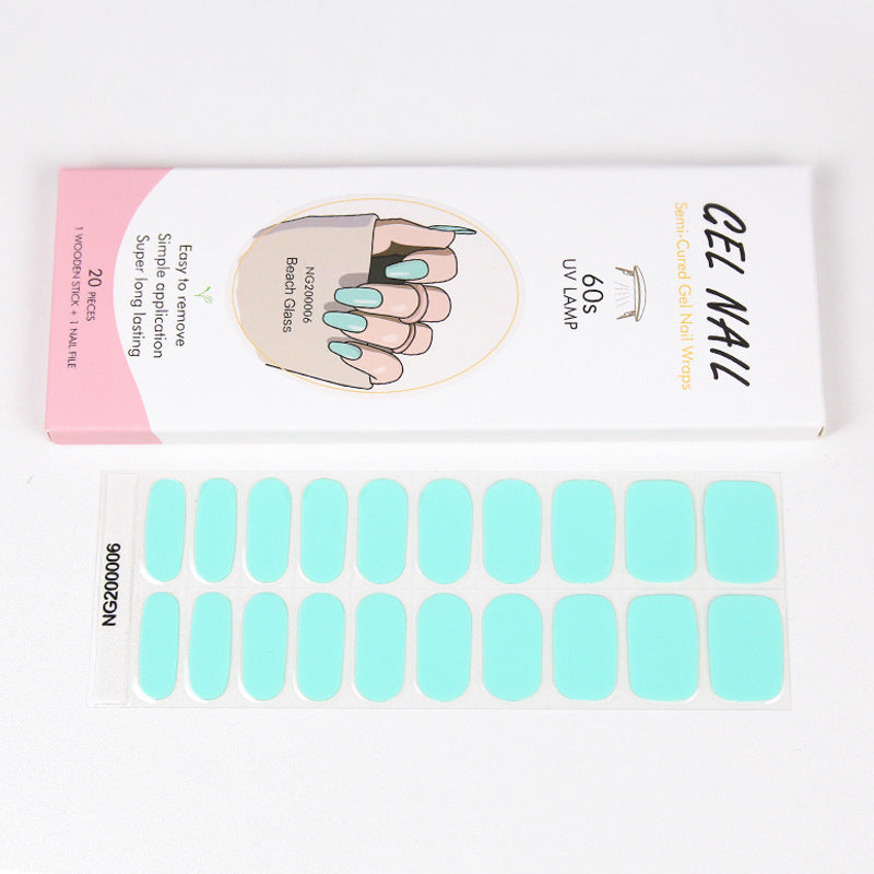 Manufacturers source light gel manicure stickers semi-cured Korean nail polish gel nail stickers half-baked manicure stickers half-baked