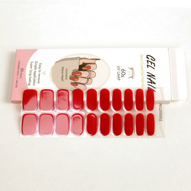 Manufacturers source light gel manicure stickers semi-cured Korean nail polish gel nail stickers half-baked manicure stickers half-baked