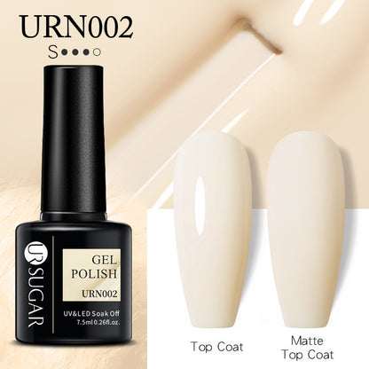 UR SUGAR a bottle of one-color nail polish glue 2021 new flash powder solid color glue matte seal layer net red style