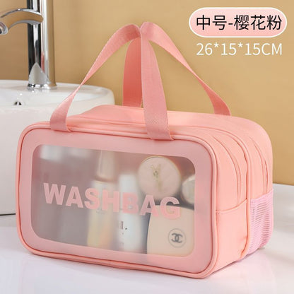 Washing bag dry and wet separation women's double-layer portable men's travel waterproof swimming fitness bathing makeup storage bag