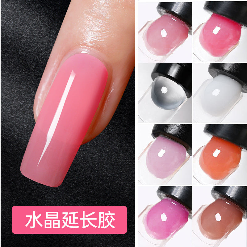 Crystal extension glue nail polish wholesale Poly Gel nail rapid extension 15ml phototherapy paper-free jelly glue