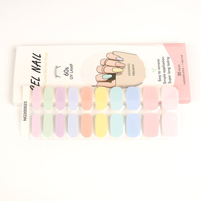 Manufacturers source light gel manicure stickers semi-cured Korean nail polish gel nail stickers half-baked manicure stickers half-baked