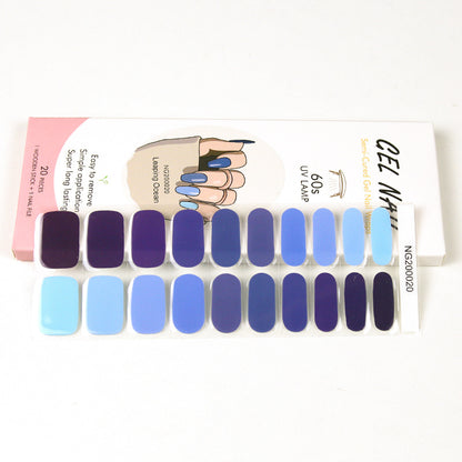 Manufacturers source light gel manicure stickers semi-cured Korean nail polish gel nail stickers half-baked manicure stickers half-baked