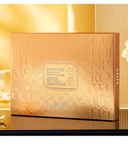 HIH Bouncy Gold Protein Peptide Set Box Essence Lifting, Fading, Tightening and Fine Grain Protein Line Carving Skin Care Set