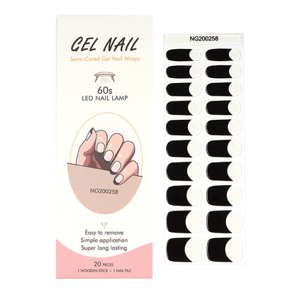 Flash cross-border gel nail stickers wholesale 20 finger phototherapy lamp nail polish gel nail stickers half-baked nail stickers wholesale