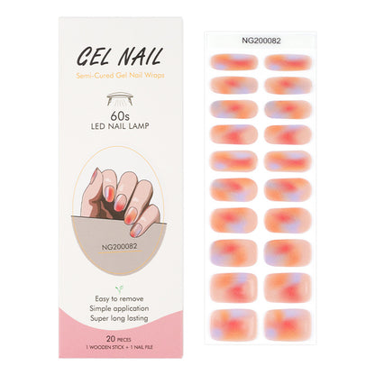 Flash cross-border gel nail stickers wholesale 20 finger phototherapy lamp nail polish gel nail stickers half-baked nail stickers wholesale