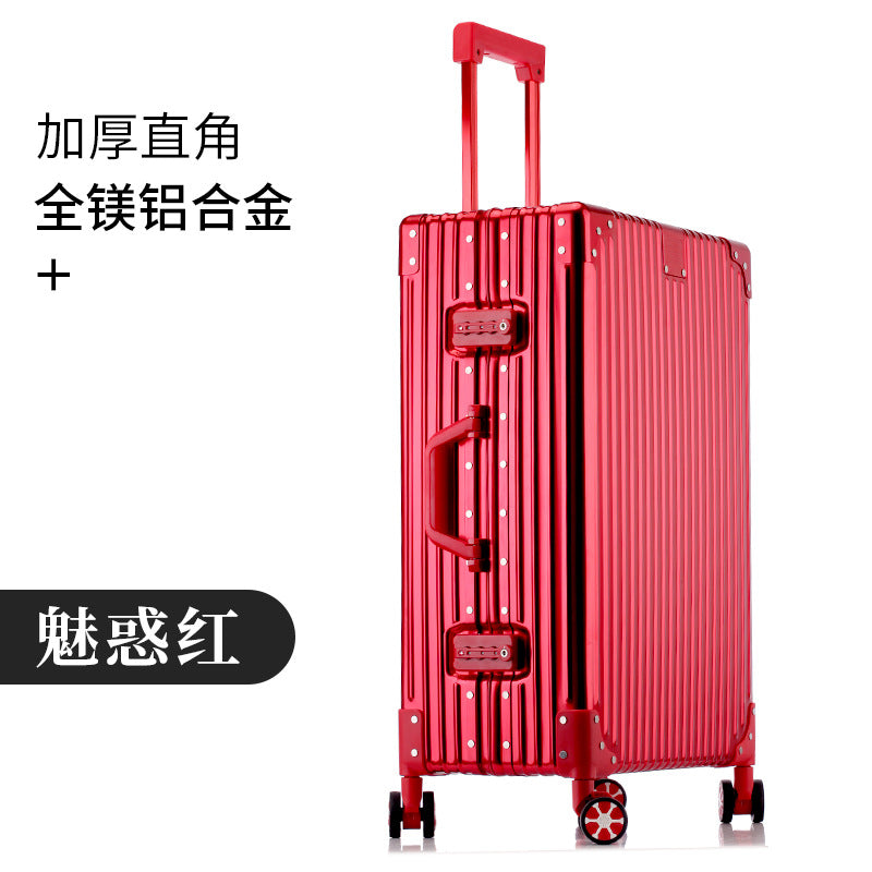 All-aluminum magnesium suitcase aluminum frame trolley suitcase password box 20 inch cabin suitcase 24 high value one piece drop shipping