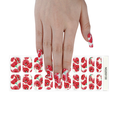 Flash cross-border gel nail stickers wholesale 20 finger phototherapy lamp nail polish gel nail stickers half-baked nail stickers wholesale