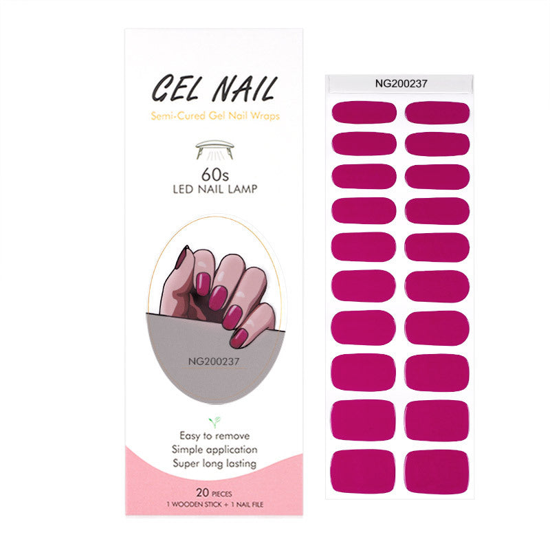 Flash cross-border gel nail stickers wholesale 20 finger phototherapy lamp nail polish gel nail stickers half-baked nail stickers wholesale