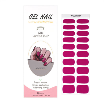 Flash cross-border gel nail stickers wholesale 20 finger phototherapy lamp nail polish gel nail stickers half-baked nail stickers wholesale