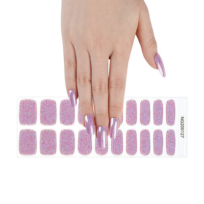 Flash cross-border gel nail stickers wholesale 20 finger phototherapy lamp nail polish gel nail stickers half-baked nail stickers wholesale