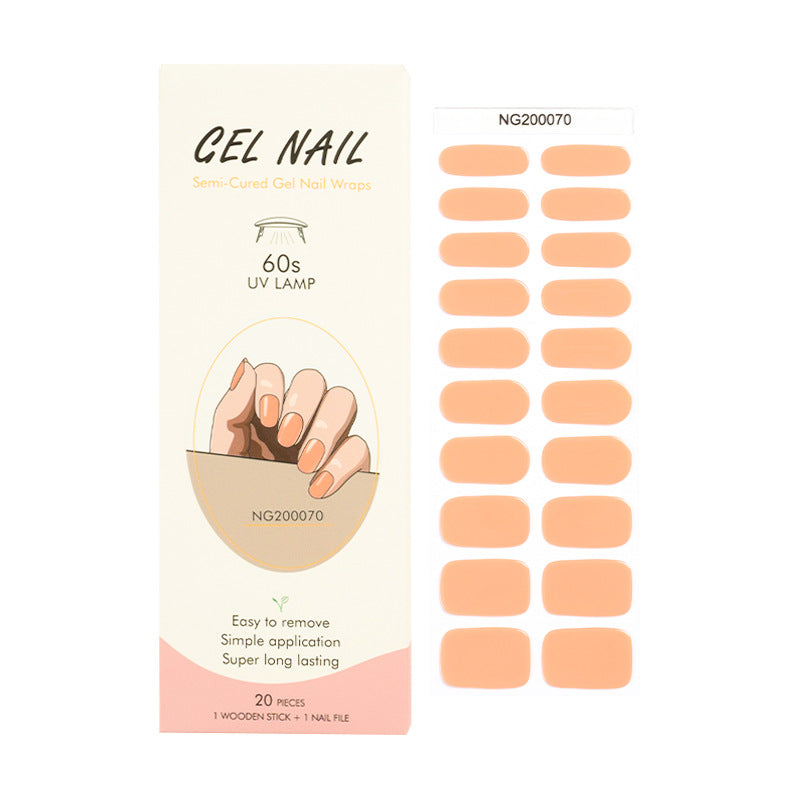 Flash cross-border gel nail stickers wholesale 20 finger phototherapy lamp nail polish gel nail stickers half-baked nail stickers wholesale