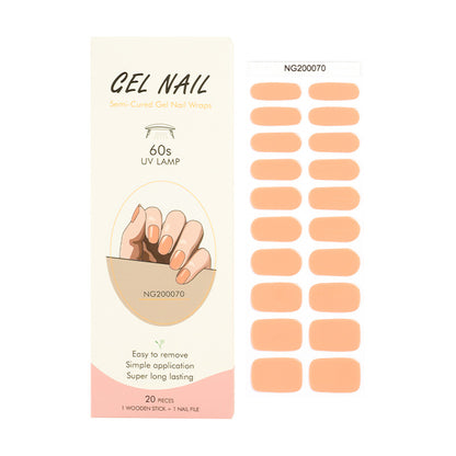 Flash cross-border gel nail stickers wholesale 20 finger phototherapy lamp nail polish gel nail stickers half-baked nail stickers wholesale