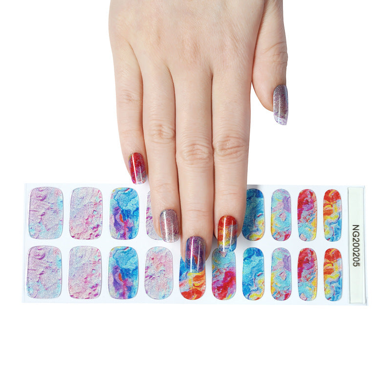 Flash cross-border gel nail stickers wholesale 20 finger phototherapy lamp nail polish gel nail stickers half-baked nail stickers wholesale