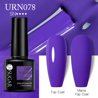 UR SUGAR a bottle of one-color nail polish glue 2021 new flash powder solid color glue matte seal layer net red style