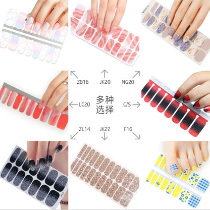 Flash cross-border gel nail stickers wholesale 20 finger phototherapy lamp nail polish gel nail stickers half-baked nail stickers wholesale