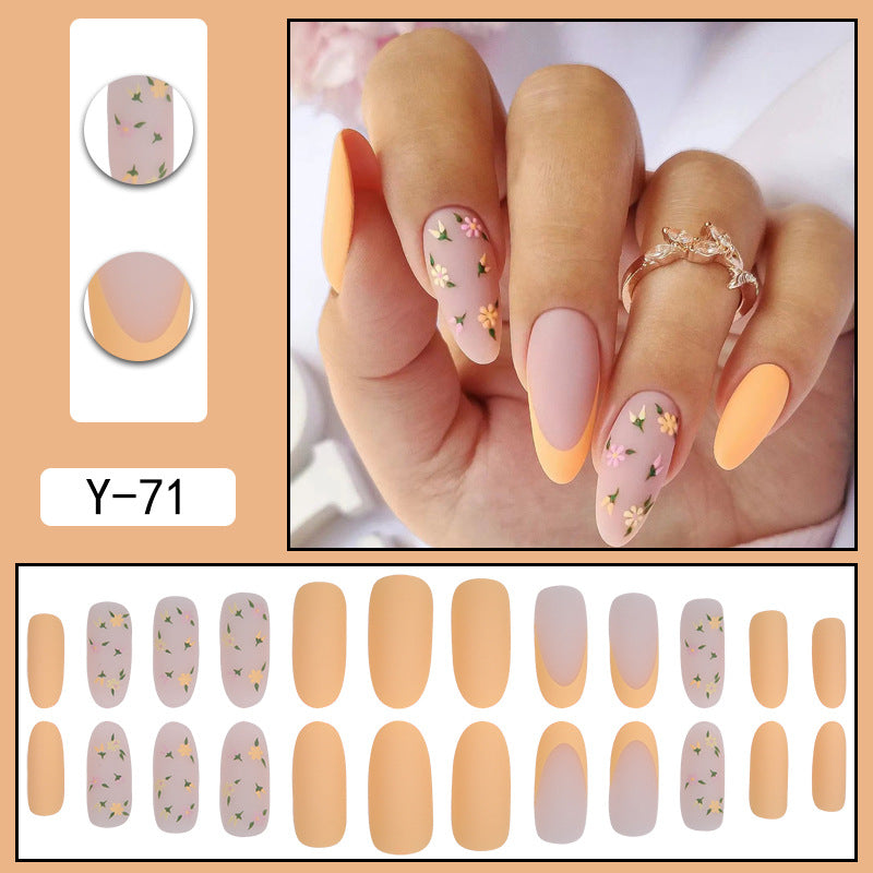 Y2 Wearable Manicure Removable Fake Nail Patch Internet Celebrity Girls Short Manicure Finished Product Cute Internet Celebrity New Style