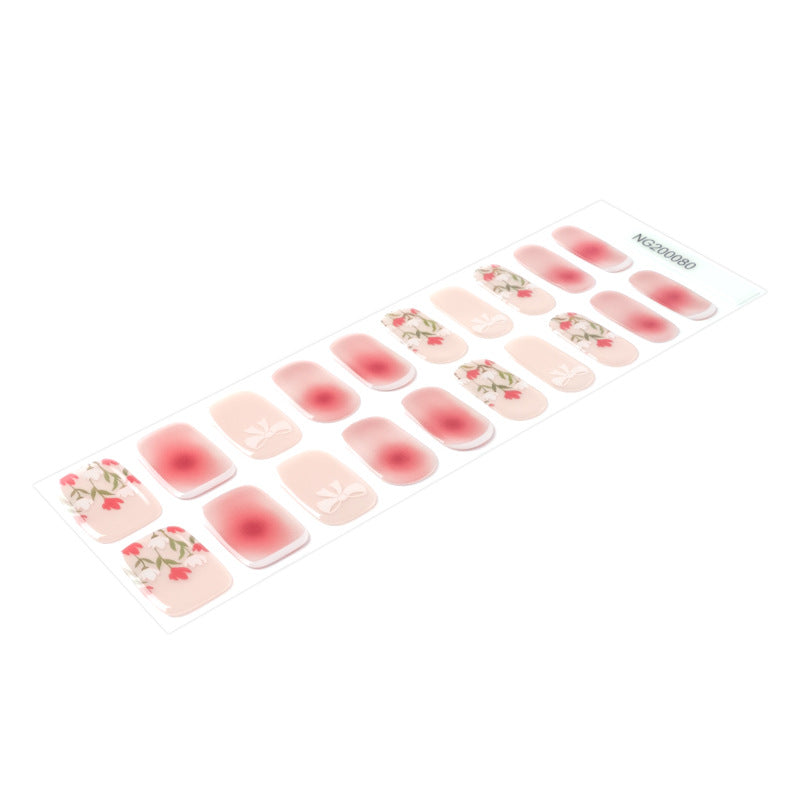 Manufacturers source light gel manicure stickers semi-cured Korean nail polish gel nail stickers half-baked manicure stickers half-baked