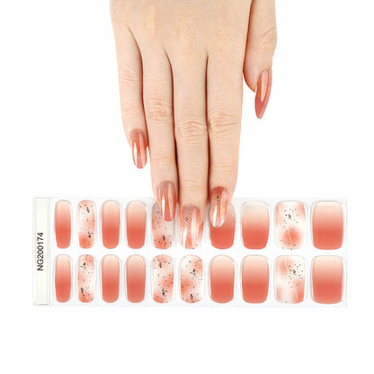 Flash cross-border gel nail stickers wholesale 20 finger phototherapy lamp nail polish gel nail stickers half-baked nail stickers wholesale