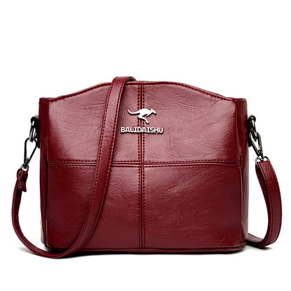 Cross-border women's bag 2022 new splicing middle-aged women's bag single mouth one shoulder Messenger bag trendy mother middle-aged bag wholesale