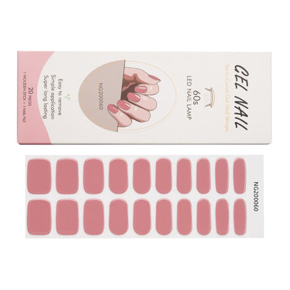 Manufacturers source light gel manicure stickers semi-cured Korean nail polish gel nail stickers half-baked manicure stickers half-baked