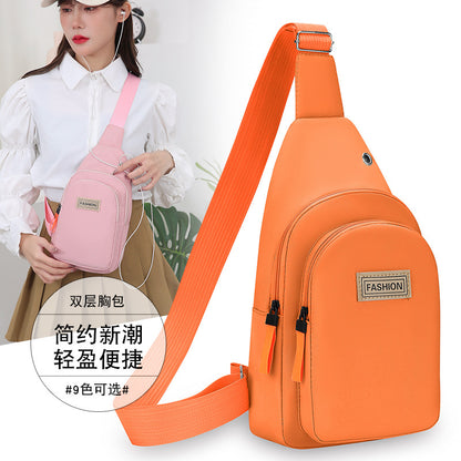 New style women's chest bag multifunctional shoulder messenger bag cross-border trend women's bag commuting leisure nylon cloth small bag