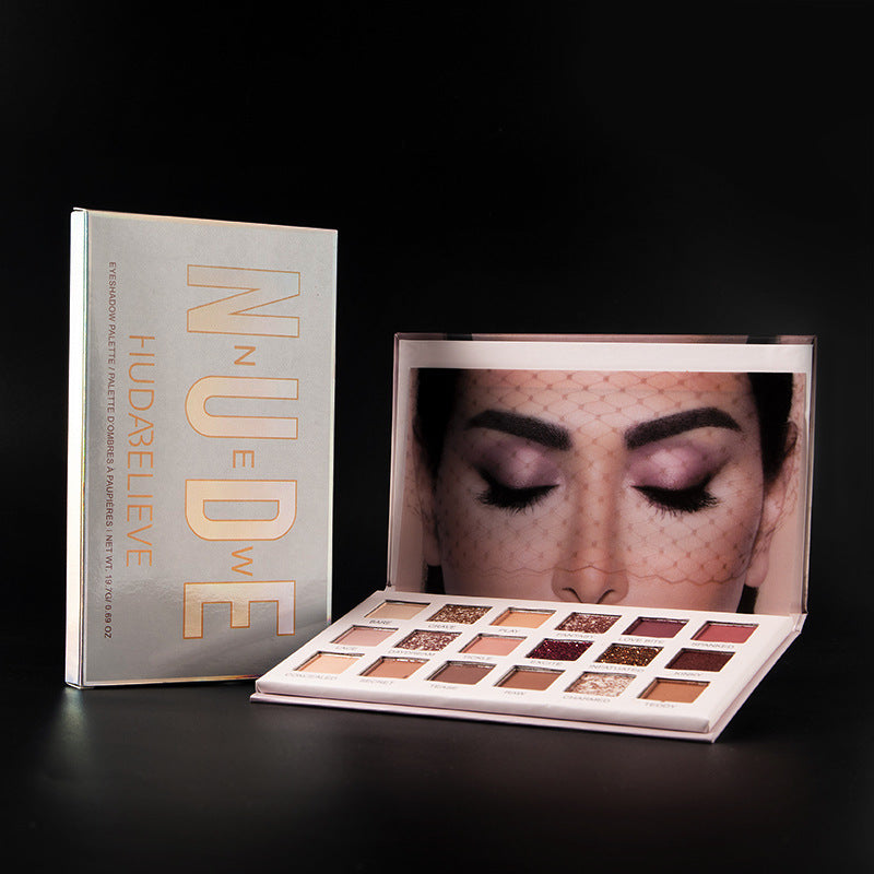 Douyin's same 18-color Desert Rose eye shadow palette pearlescent matte beauty makeup European and American eye shadow smooth internet celebrity hot style