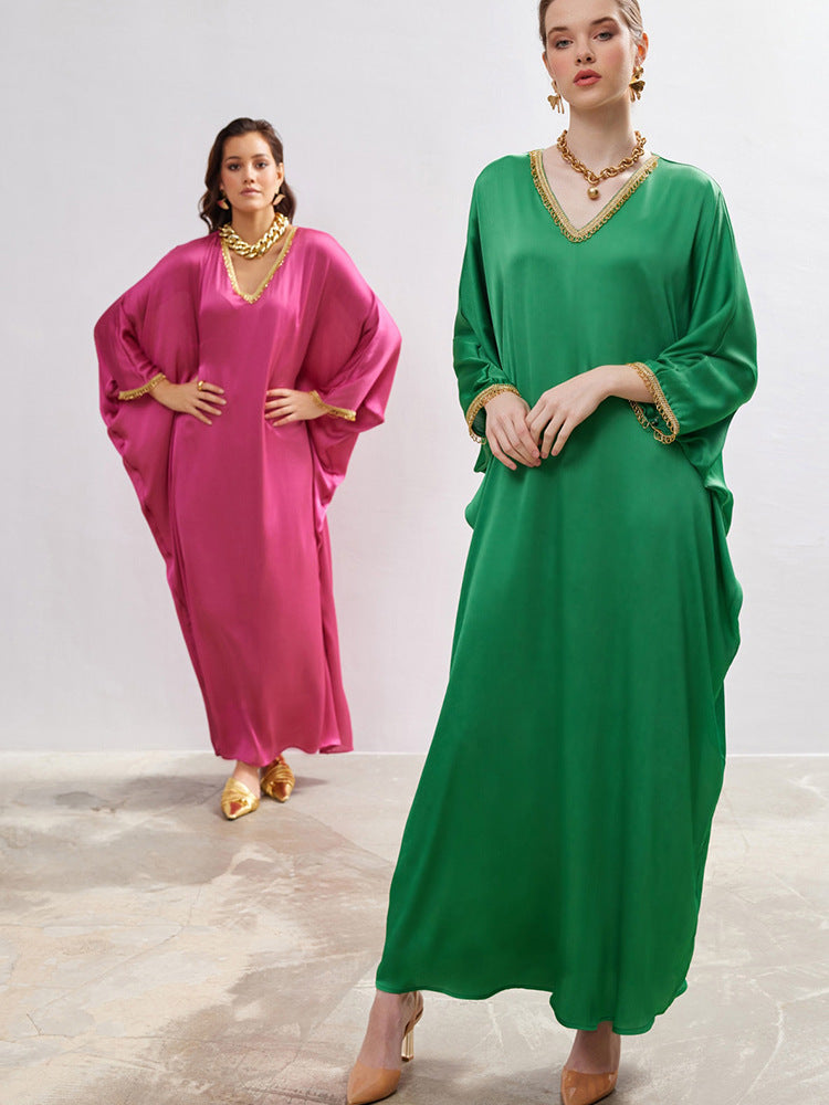 Saudi Arabian clothing muslim robe abaya worship dress Southeast Asia cross-border foreign trade Dubai women's clothing