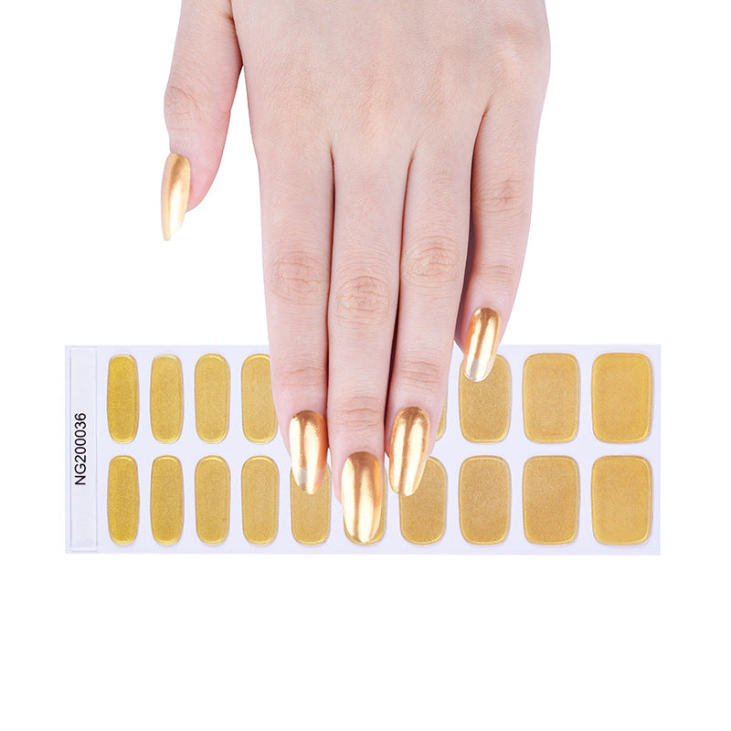 Flash cross-border gel nail stickers wholesale 20 finger phototherapy lamp nail polish gel nail stickers half-baked nail stickers wholesale