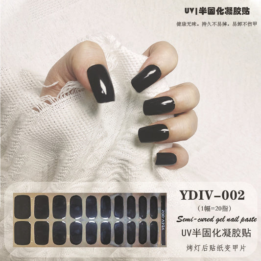 Edie spot semi-cured light therapy lamp half-baked gel nail art stickers nail polish 20 nail stickers factory wholesale