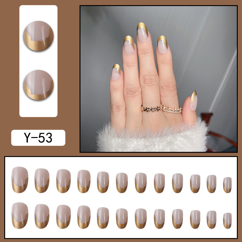 Y2 Wearable Manicure Removable Fake Nail Patch Internet Celebrity Girls Short Manicure Finished Product Cute Internet Celebrity New Style