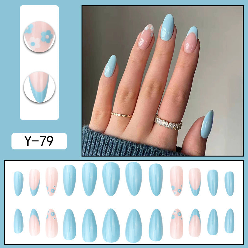 Y2 Wearable Manicure Removable Fake Nail Patch Internet Celebrity Girls Short Manicure Finished Product Cute Internet Celebrity New Style