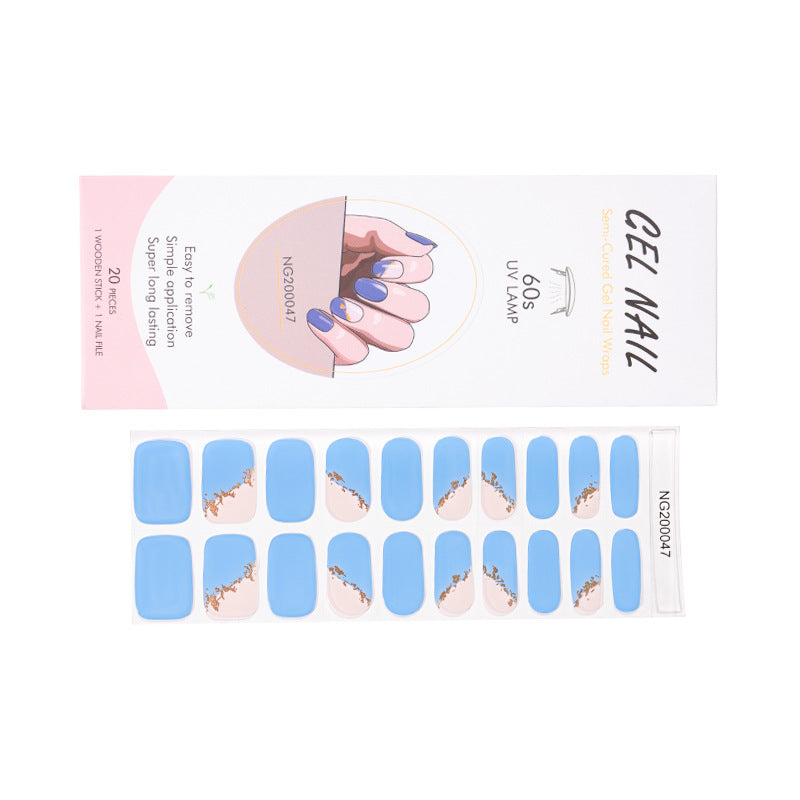 Flash cross-border gel nail stickers wholesale 20 finger phototherapy lamp nail polish gel nail stickers half-baked nail stickers wholesale