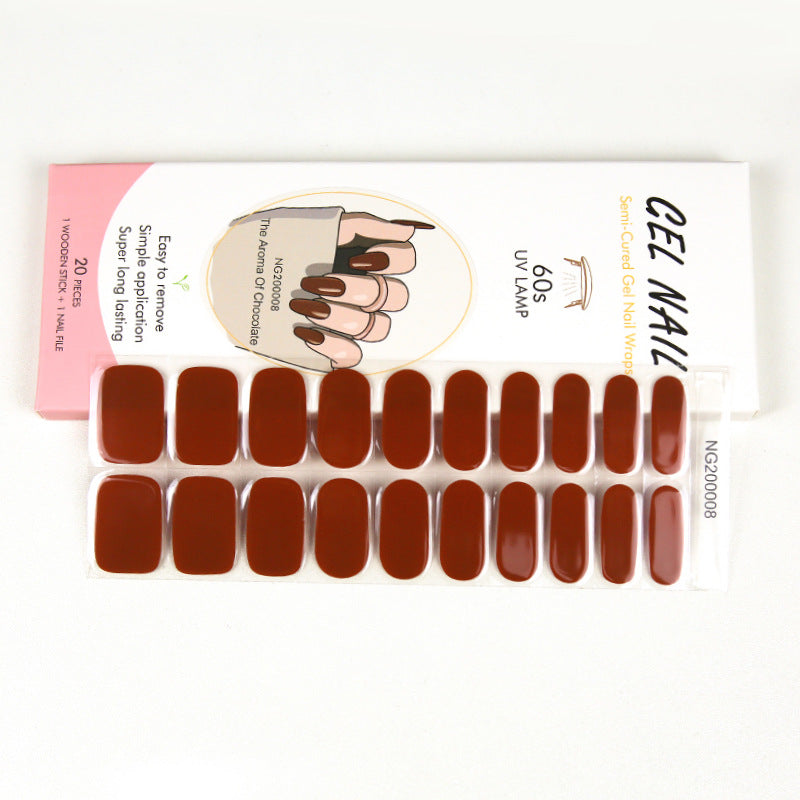 Manufacturers source light gel manicure stickers semi-cured Korean nail polish gel nail stickers half-baked manicure stickers half-baked