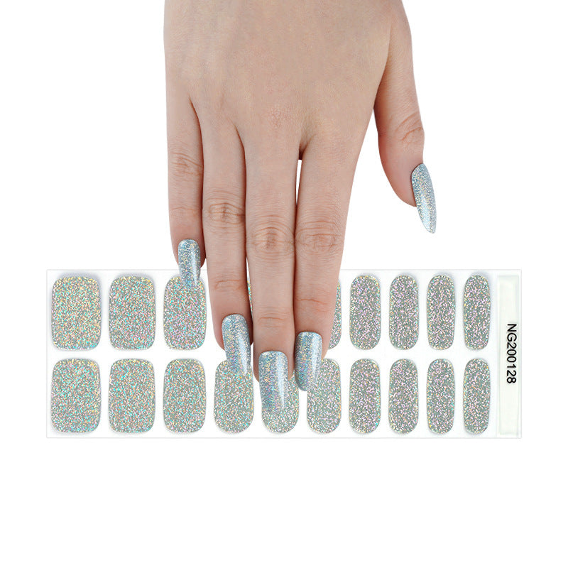 Flash cross-border gel nail stickers wholesale 20 finger phototherapy lamp nail polish gel nail stickers half-baked nail stickers wholesale