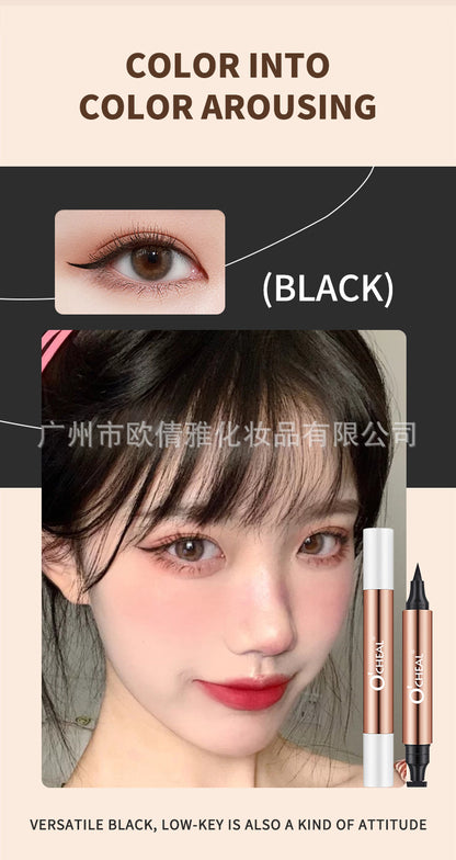 Cross-border beauty makeup double-headed triangle seal eyeliner Eyeliner quick-drying long-lasting non-smudged waterproof OCHEAL