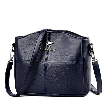 Cross-border women's bag 2022 new splicing middle-aged women's bag single mouth one shoulder Messenger bag trendy mother middle-aged bag wholesale