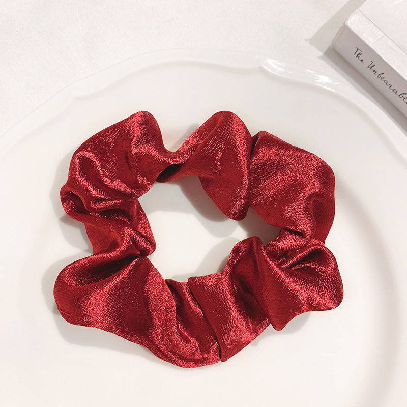 Autumn and winter milk coffee color large intestine hair ring plush hair rope female Korean ponytail girl hair rope hairy hair accessories hair accessories