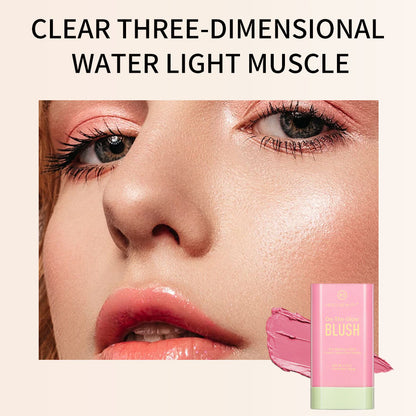 Cross-border makeup vitality smooth lip and cheek dual-use natural nude makeup 6 colors matte brightening contour blush cream blush stick