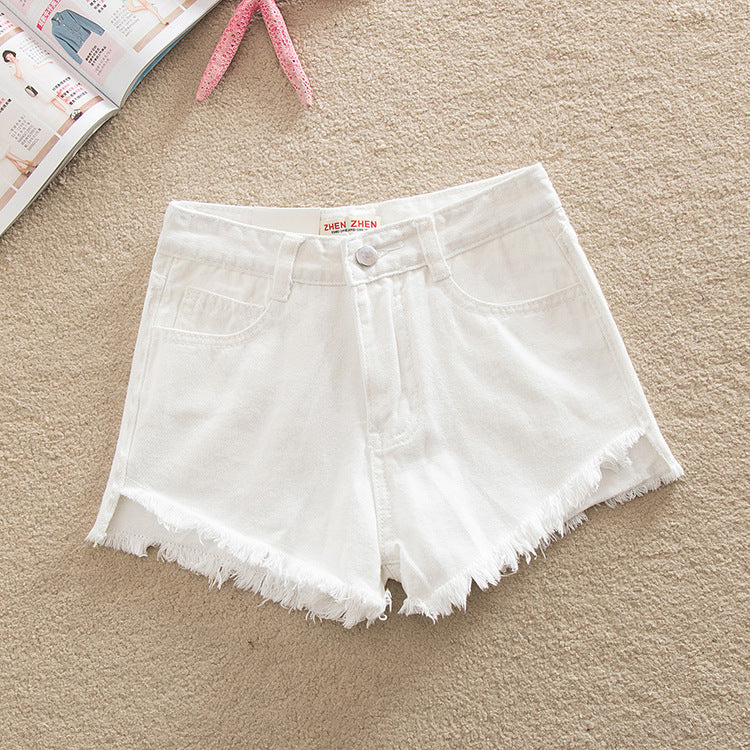 Summer Front Short Back Long High Waist Denim Shorts